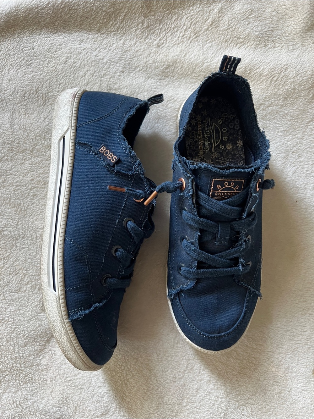 BOBS from Skechers Women's Navy Canvas Sneakers